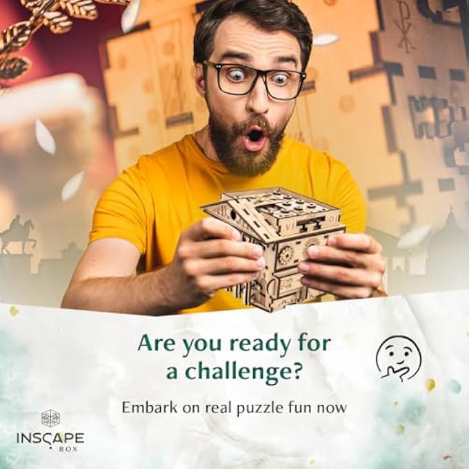 CAESARS RICHES PUZZLE BOX - ESCAPE ROOM IN A BOX FOR ADULTS - 210 PIECE WOODEN PUZZLE BOX WITH HIDDEN COMPARTMENTS - EXPERT LEVEL - AGES 14+ - Image 4